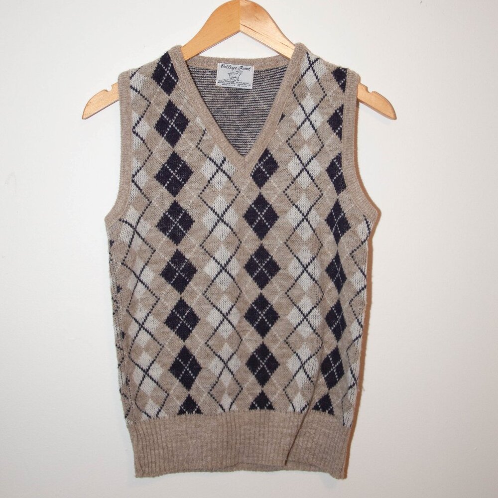 Vintage Argyle Sweater Vest